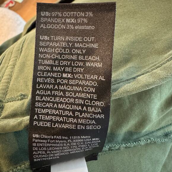 White House Black Market WHBM Pret Lace-Up Back Casual Jacket Sage Green Size 6 - Picture 7 of 8